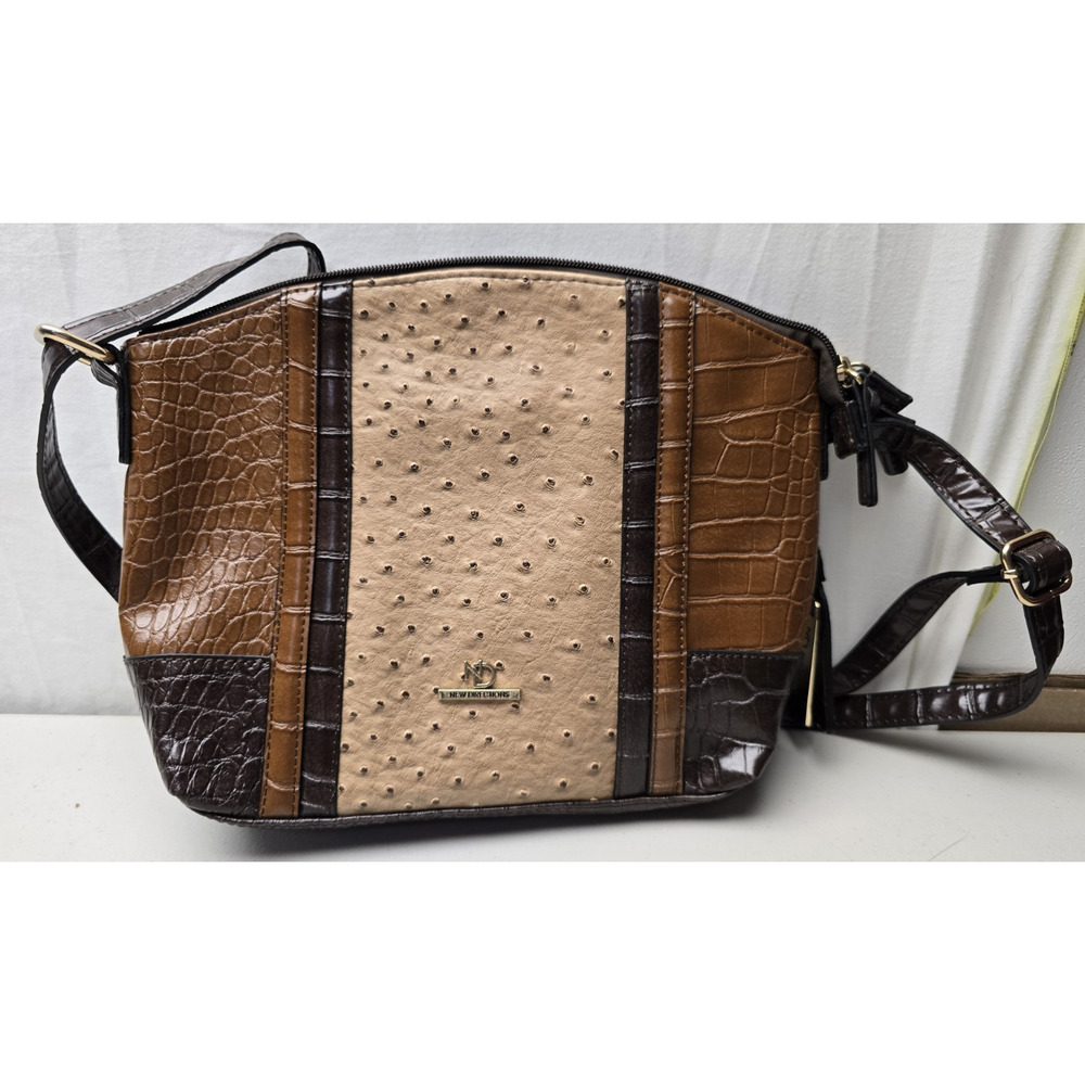 New Directions Crossbody Bag Patchwork Exotic Vegan Leathers